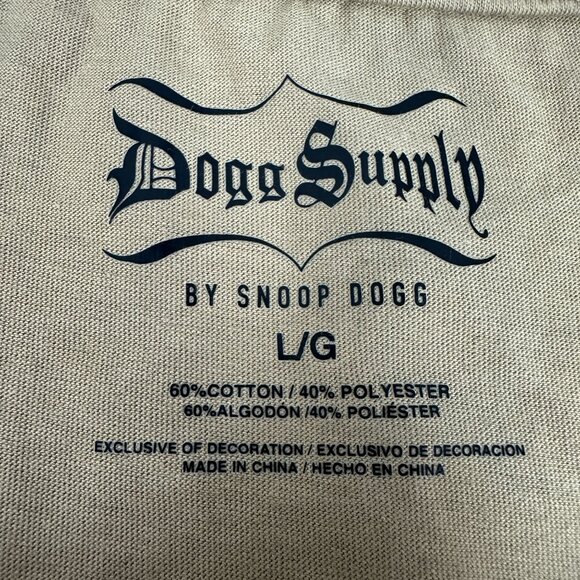 Snoop Dogg Supply Graphic Tee L/G 60% Cotton 40% Polyester Tan Shirt - Picture 4 of 6